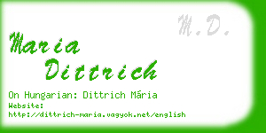 maria dittrich business card